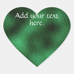 Sticker Cœur Vert foncé Ajouter votre propre chevalet de coeur