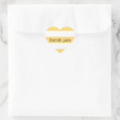 Sticker Cœur Vertikas Jaune Et Blanc (Sac)