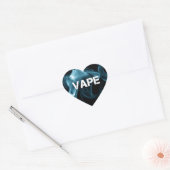 Sticker Cœur Viande de fumée Turquoise (Enveloppe)