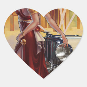 Sticker Cœur Ville de moteur de Detroit, Michigan  