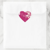 Sticker Cœur Vin de fleur (Sac)