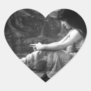 Sticker Cœur Vintage 1913 Evelyn Nesbit