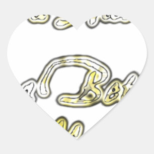 Sticker Cœur Vintage Bonne journée et une meilleure nuit avec G