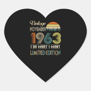 Sticker Cœur Vintage novembre 1963 What I Want Limited Edition