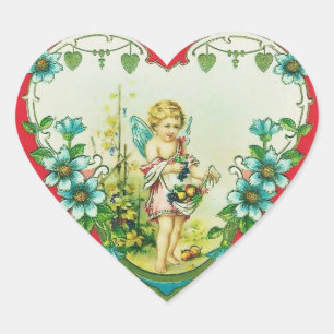 Sticker Cœur Vintage Valentine Heart