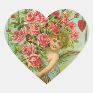 Sticker Cœur Vintage Valentine Heart