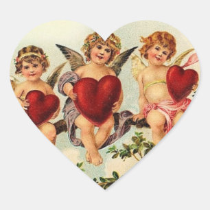 Sticker Cœur Vintage Valentine Heart