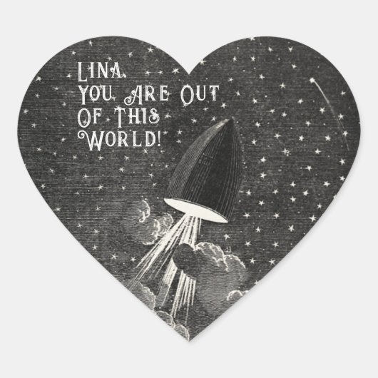 Sticker Cœur Vintage Valentines Day (Devant)