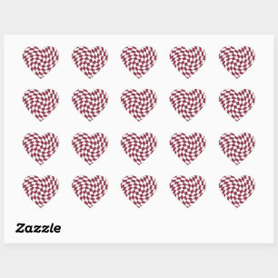 Sticker Cœur Violet Bourgogne Mariage Collection Vérifier À dam