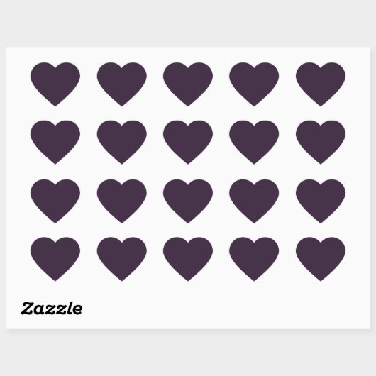 Sticker Cœur Violet foncé (Feuille)