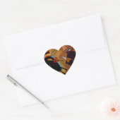 Sticker Cœur Violet noir Kandinsky (Enveloppe)