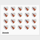 Sticker Cœur Violon Lover_ (Feuille)