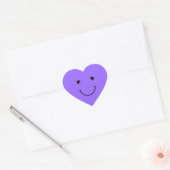 Sticker Cœur Visage Bleu Violet (Enveloppe)