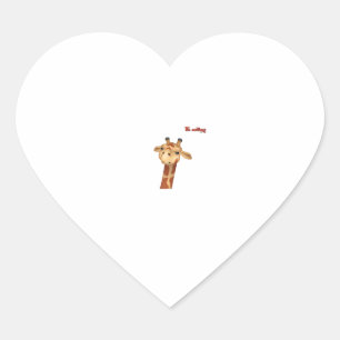 Sticker Cœur visage de girafe en colère d'emoji