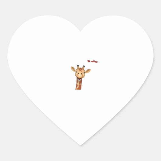 Sticker Cœur visage de girafe enthousiaste emoji (Devant)