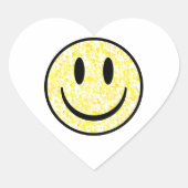 Sticker Cœur Visage souriant éclaboussé (Devant)