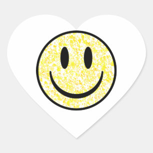 Sticker Cœur Visage souriant éclaboussé