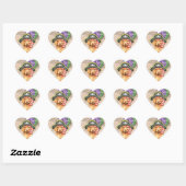 Sticker Cœur Vizsla Pirate (Feuille)
