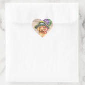 Sticker Cœur Vizsla Pirate (Sac)
