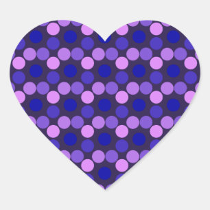 Sticker Cœur VOIR POINTS COEUR rose violet
