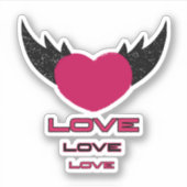 Sticker Coeur volant (Devant)