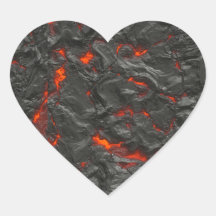 Volcan de lave molle noir et rouge