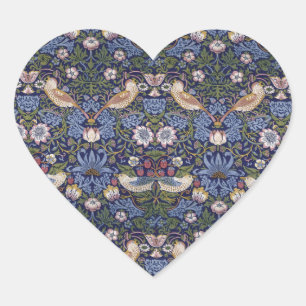 Sticker Cœur Voleur de fraise par William Morris