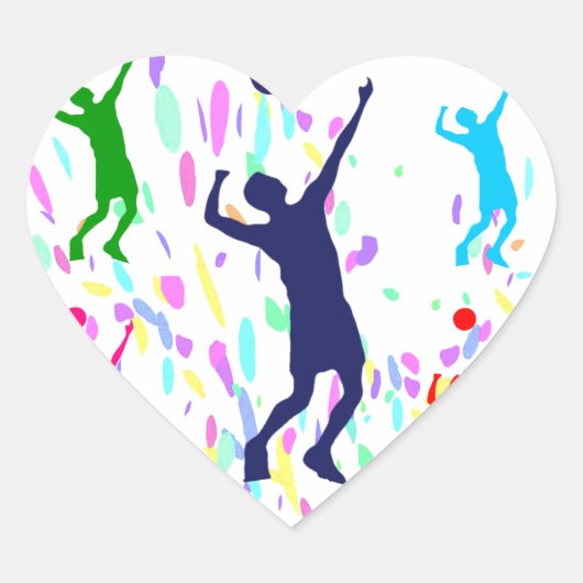 STICKER CŒUR VOLLEYBALL (Devant)