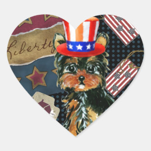 STICKER CŒUR VOTEZ YORKIE POO