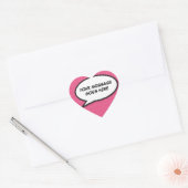 Sticker Cœur Votre bulle de message amusante rétro bande dessin (Enveloppe)