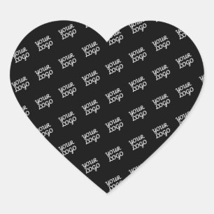 Sticker Cœur Votre logo   Motif répétitif moderne