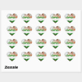 Sticker Cœur Votre photo Emerald Hearald Mariage Leaf Tree (Feuille)