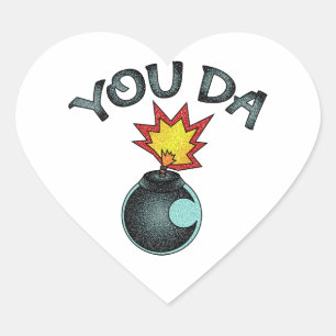 Sticker Cœur Vous Avez Bombe De Parties scintillant