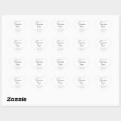 Sticker Cœur Vous envoyer plus d'amour plaisir de mariage faveu (Feuille)