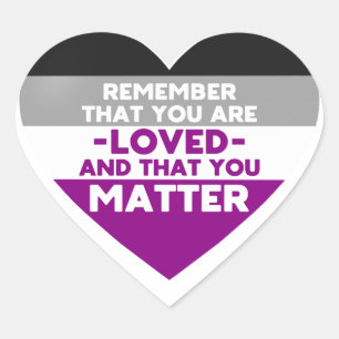 Sticker Cœur Vous êtes aimé Vous avez de l'importance (Coeur du
