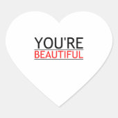 STICKER CŒUR VOUS ÊTES BELLE (Devant)