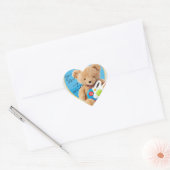 Sticker Cœur Vous Rock My World Teddy Bear (Enveloppe)