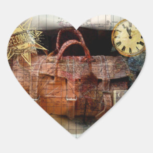 Sticker Cœur Voyage de fève