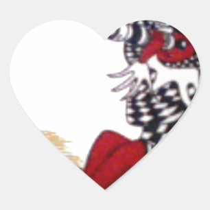 Sticker Cœur Vue cosmique : Elfe sur la lune aventure