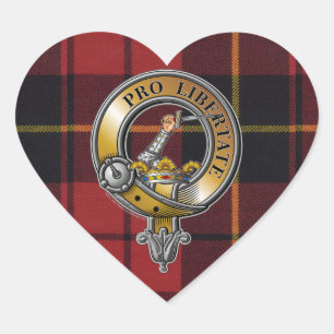 Sticker Cœur Wallace Tartan & Badge