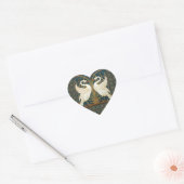 Sticker Cœur Walter Crane Swan (Enveloppe)