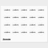 STICKER CŒUR WASHINGTON DC SKYLINE (Feuille)