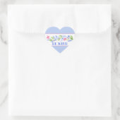 Sticker Cœur Watercolor Pastel Floral BE KIND (Sac)