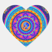 Sticker Cœur Weimaraner & Bunnies (Devant)