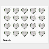 Sticker Cœur White Mountain Laurel Star Fleurs en forme (Feuille)