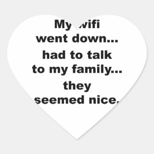 STICKER CŒUR WIFI DOWN !