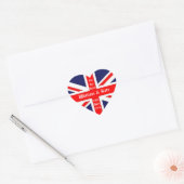 Sticker Cœur William & Kate Mariage-Union Jack (Enveloppe)