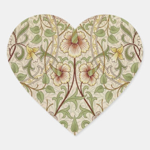 Sticker Cœur William Morris Daffodil Fond d'écran classique