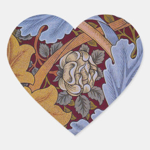 Sticker Cœur William Morris St James Acanthus Fond d'écran