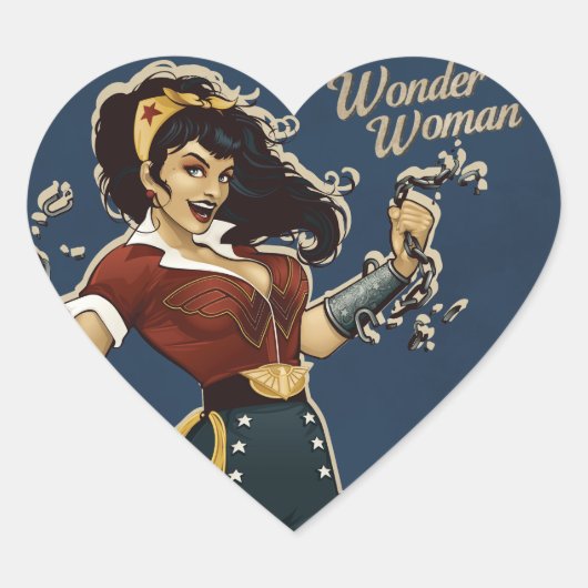 Sticker Cœur Wonder Woman Bombshell (Devant)